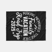 ロードトリップ2025家族の休暇を作成メモリマット フリースブランケット (正面(横))