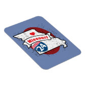 ロードトリップ'24ミズーリ – (青/マロン)磁石 マグネット (右側)