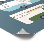 ロードトリップ!カンパーヴァンライフRVトレーラーブルー ポスター (角)