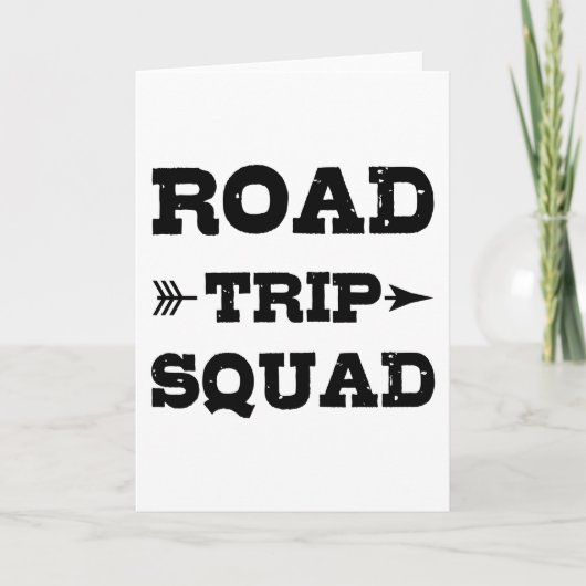 ロードトリップ スクワッド 面白いグループバケーション お揃いのデザイン カード (正面)