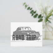 ロードトリップ ビンテージカー ポストカード (スタンド正面)