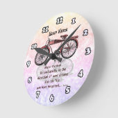 ロードバイクをマスター ラウンド壁時計 (傾斜)