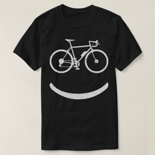 ロードバイクレーシング自転車サイクリングバイクもしくは自転車に乗る人 Tシャツ (デザイン正面)