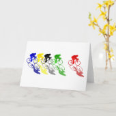 ロードバイクロードレースサイクリング カード (黄色い花)