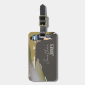 ロードバイク、サイクリング登り、サイクリスト ラゲッジタグ (正面縦)