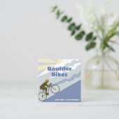 ロードバイク – バイクショップ – バイク修理QRコード スクエア名刺 (スタンド正面)