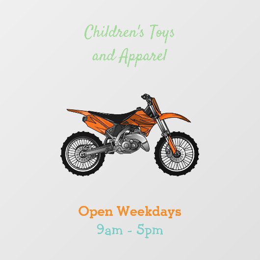 ロードバイク/モトクロスアニメから外れたダートバイク ウィンドウサイン (シート)