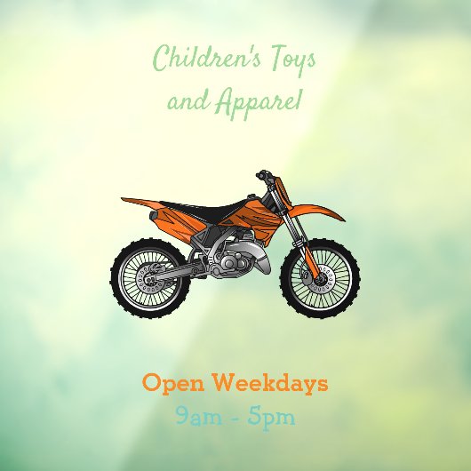 ロードバイク/モトクロスアニメから外れたダートバイク ウィンドウサイン (シート3)