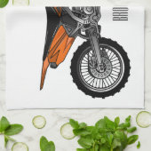 ロードバイク/モトクロスアニメから外れたダートバイク キッチンタオル (折り畳み)
