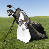 ロードバイク/モトクロスアニメから外れたダートバイク ゴルフタオル (グリーン)