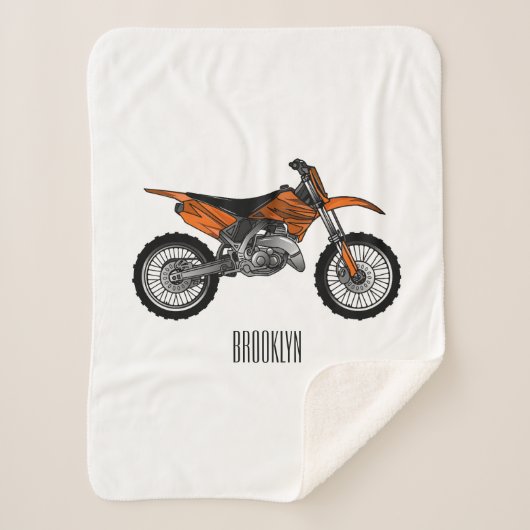 ロードバイク/モトクロスアニメから外れたダートバイク シェルパブランケット (正面)