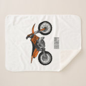 ロードバイク/モトクロスアニメから外れたダートバイク シェルパブランケット (正面(横))
