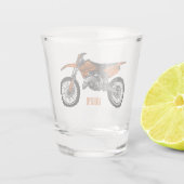 ロードバイク/モトクロスアニメから外れたダートバイク ショットグラス (裏面)