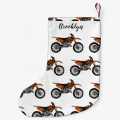 ロードバイク/モトクロスアニメから外れたダートバイク スモールクリスマスストッキング (裏面)