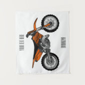ロードバイク/モトクロスアニメから外れたダートバイク タペストリー (正面)