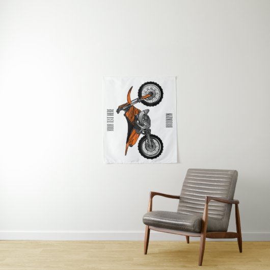 ロードバイク/モトクロスアニメから外れたダートバイク タペストリー (インサイチュ)