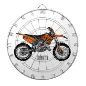 ロードバイク/モトクロスアニメから外れたダートバイク ダーツボード (正面)