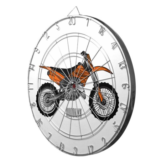 ロードバイク/モトクロスアニメから外れたダートバイク ダーツボード (正面右)