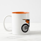 ロードバイク/モトクロスアニメから外れたダートバイク ツートーンマグカップ (左)
