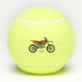 ロードバイク/モトクロスアニメから外れたダートバイク テニスボール (裏面)