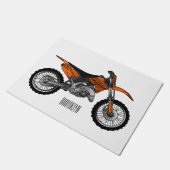 ロードバイク/モトクロスアニメから外れたダートバイク ドアマット (アングル)