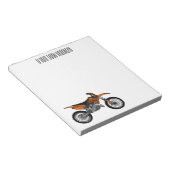 ロードバイク/モトクロスアニメから外れたダートバイク ノートパッド (アングル)