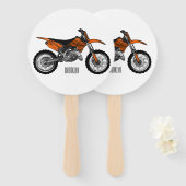 ロードバイク/モトクロスアニメから外れたダートバイク ハンドファン (正面&裏面)