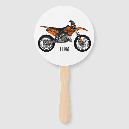 ロードバイク/モトクロスアニメから外れたダートバイク ハンドファン (正面)