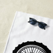 ロードバイク/モトクロスアニメから外れたダートバイク ビーチタオル (インサイチュ)