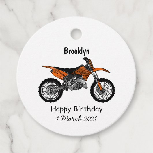 ロードバイク/モトクロスアニメから外れたダートバイク フェイバータグ (正面)