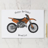 ロードバイク/モトクロスアニメから外れたダートバイク ペーパーパッド (インサイチュ)