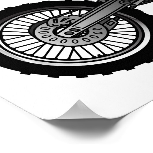 ロードバイク/モトクロスアニメから外れたダートバイク ポスター (角)