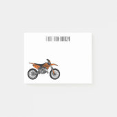 ロードバイク/モトクロスアニメから外れたダートバイク ポストイット (正面)