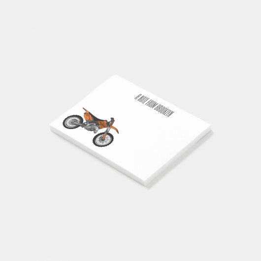 ロードバイク/モトクロスアニメから外れたダートバイク ポストイット (アングル)