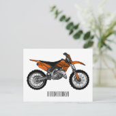ロードバイク/モトクロスアニメから外れたダートバイク ポストカード (スタンド正面)