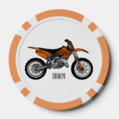 ロードバイク/モトクロスアニメから外れたダートバイク ポーカーチップ (裏面)