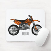 ロードバイク/モトクロスアニメから外れたダートバイク マウスパッド (マウス)