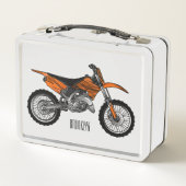 ロードバイク/モトクロスアニメから外れたダートバイク メタルランチボックス (裏面)