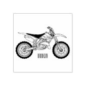 ロードバイク/モトクロスアニメから外れたダートバイク ラバースタンプ (インプリント)