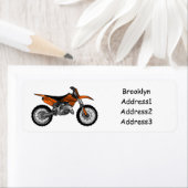 ロードバイク/モトクロスアニメから外れたダートバイク ラベル (インサイチュ)