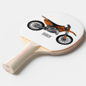 ロードバイク/モトクロスアニメから外れたダートバイク 卓球ラケット (正面アングル)