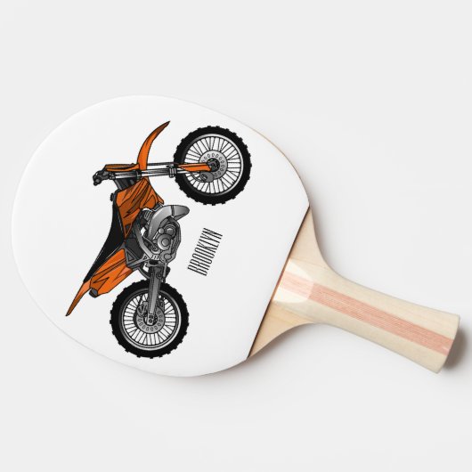ロードバイク/モトクロスアニメから外れたダートバイク 卓球ラケット (横)