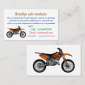 ロードバイク/モトクロスアニメから外れたダートバイク 名刺 (正面/裏面)