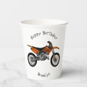 ロードバイク/モトクロスアニメから外れたダートバイク 紙コップ (裏面)