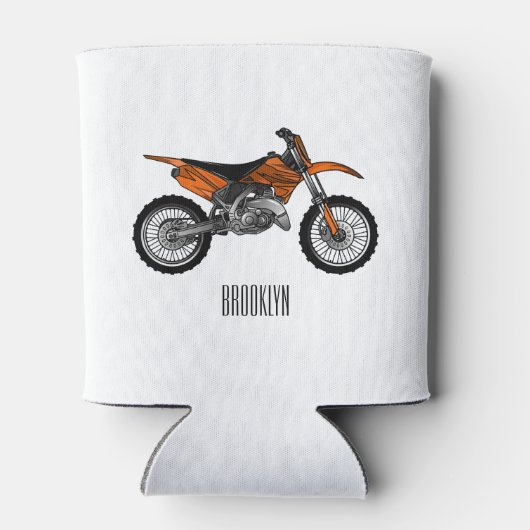 ロードバイク/モトクロスアニメから外れたダートバイク 缶クーラー (裏面)