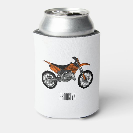 ロードバイク/モトクロスアニメから外れたダートバイク 缶クーラー (缶裏面)