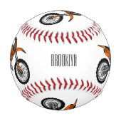 ロードバイク/モトクロスアニメから外れたダートバイク 野球ボール (正面)