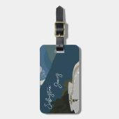 ロードバイク、登る、サイクリングデジタルプリント ラゲッジタグ (正面縦)