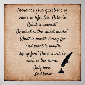 ロードバイロン引用文**12 x12アートプリント ポスター