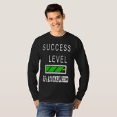 ロードバーの成功レベルやる気を起こさせる Tシャツ (正面フル)